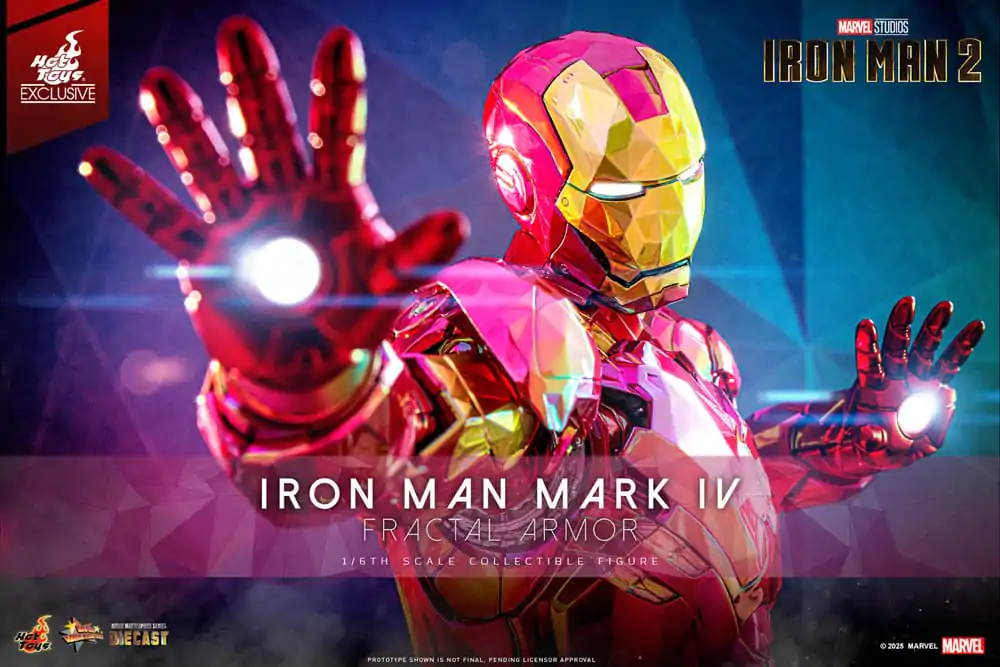 Iron Man Movie Masterpiece Diecast Action Figur 1/6 Iron Man Mark VI (Fractal Armor) Hot Toys Exclusive 33 cm Produktfoto