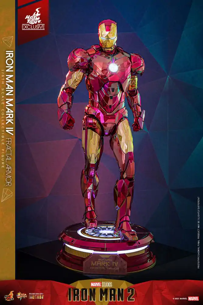 Iron Man Movie Masterpiece Diecast Action Figur 1/6 Iron Man Mark VI (Fractal Armor) Hot Toys Exclusive 33 cm Produktfoto