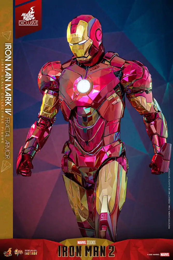 Iron Man Movie Masterpiece Diecast Action Figur 1/6 Iron Man Mark VI (Fractal Armor) Hot Toys Exclusive 33 cm Produktfoto