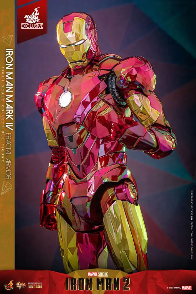 Iron Man Movie Masterpiece Diecast Action Figur 1/6 Iron Man Mark VI (Fractal Armor) Hot Toys Exclusive 33 cm Produktfoto