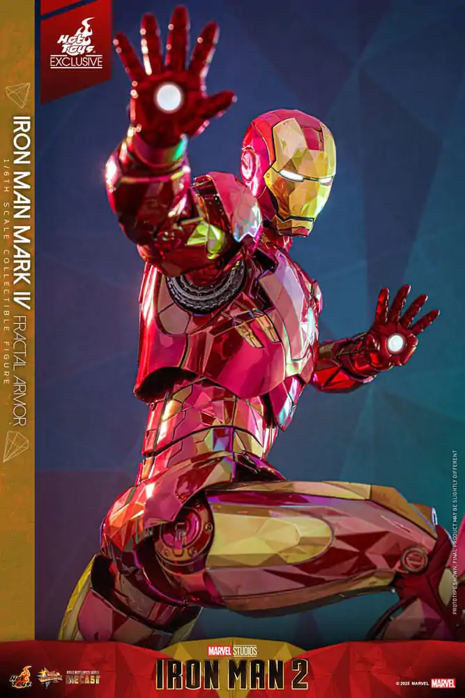Iron Man Movie Masterpiece Diecast Action Figur 1/6 Iron Man Mark VI (Fractal Armor) Hot Toys Exclusive 33 cm Produktfoto