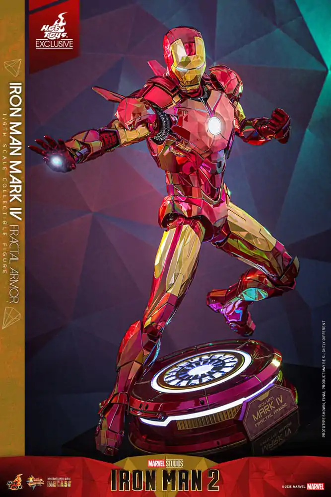 Iron Man Movie Masterpiece Diecast Action Figur 1/6 Iron Man Mark VI (Fractal Armor) Hot Toys Exclusive 33 cm Produktfoto