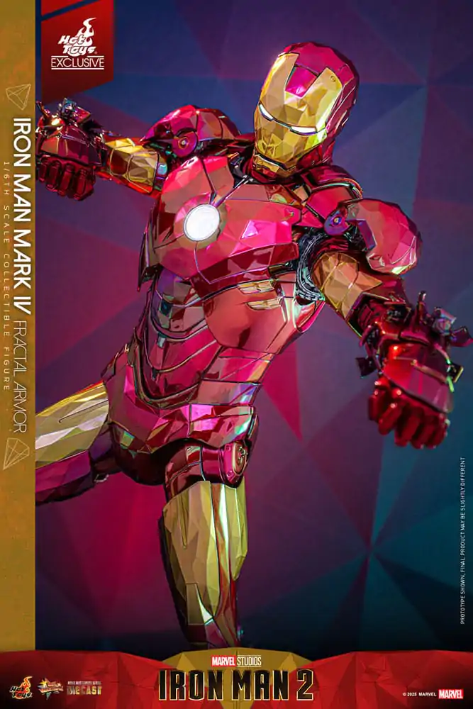 Iron Man Movie Masterpiece Diecast Action Figur 1/6 Iron Man Mark VI (Fractal Armor) Hot Toys Exclusive 33 cm Produktfoto