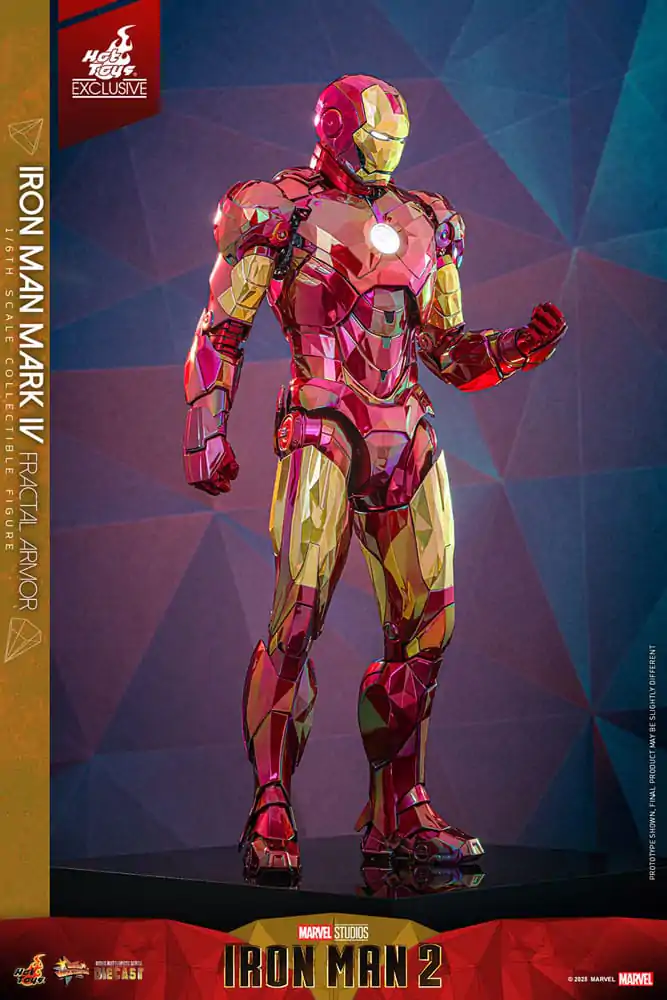 Iron Man Movie Masterpiece Diecast Action Figur 1/6 Iron Man Mark VI (Fractal Armor) Hot Toys Exclusive 33 cm Produktfoto