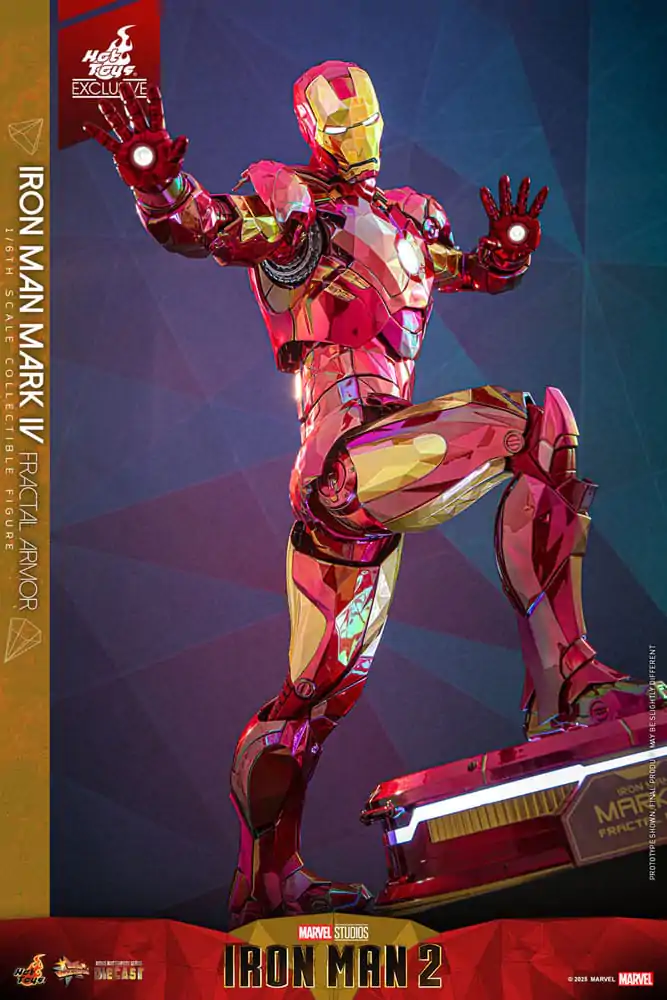 Iron Man Movie Masterpiece Diecast Action Figur 1/6 Iron Man Mark VI (Fractal Armor) Hot Toys Exclusive 33 cm Produktfoto