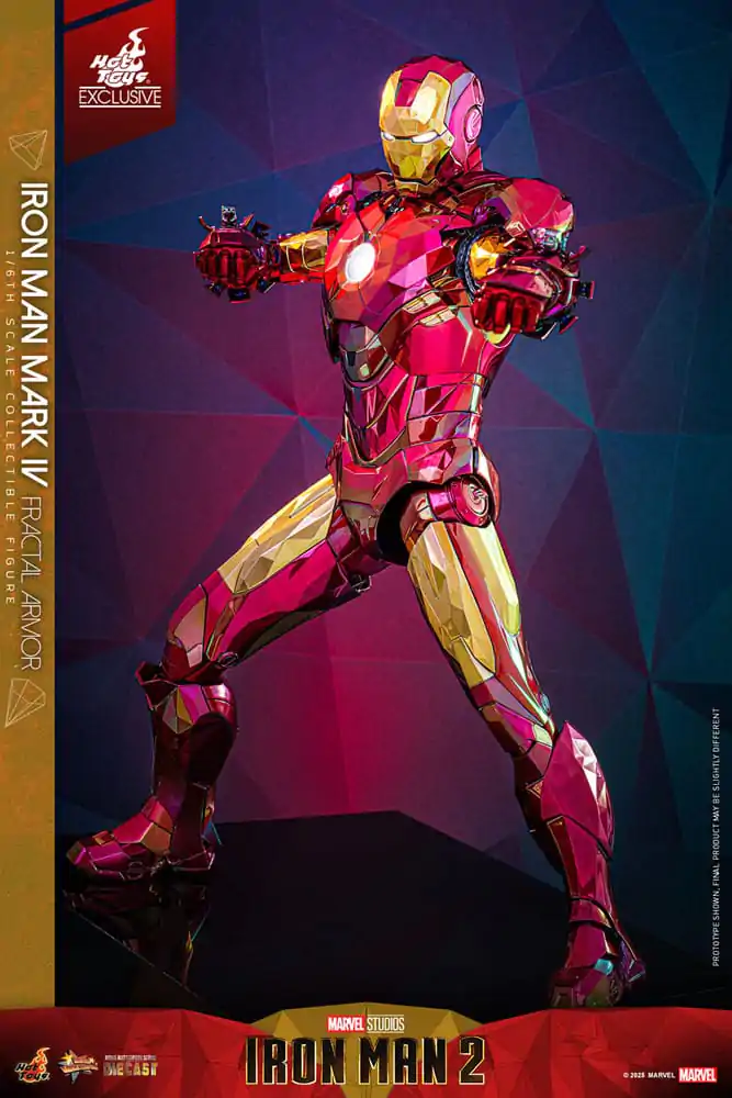 Iron Man Movie Masterpiece Diecast Action Figur 1/6 Iron Man Mark VI (Fractal Armor) Hot Toys Exclusive 33 cm Produktfoto