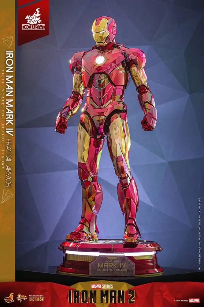 Iron Man Movie Masterpiece Diecast Action Figur 1/6 Iron Man Mark VI (Fractal Armor) Hot Toys Exclusive 33 cm Produktfoto