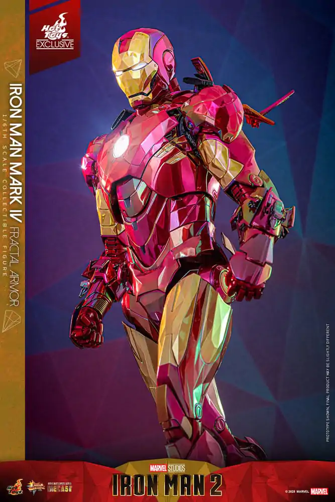 Iron Man Movie Masterpiece Diecast Action Figur 1/6 Iron Man Mark VI (Fractal Armor) Hot Toys Exclusive 33 cm Produktfoto