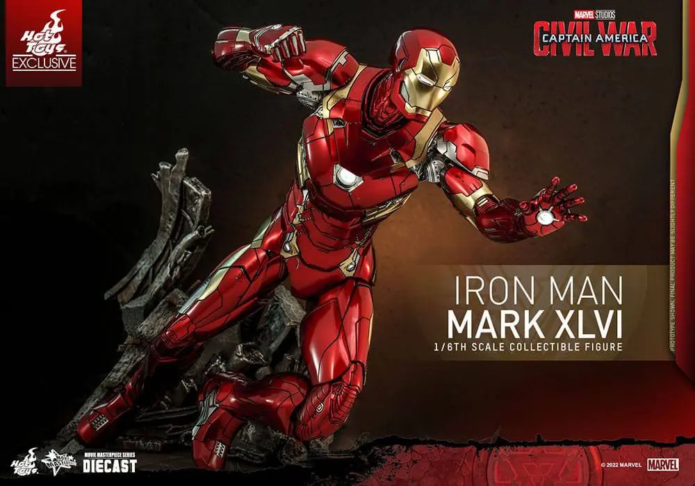 Iron Man Movie Masterpiece Diecast Actionfigur 1/6 Iron Man Mark XLVI 32 cm Produktfoto