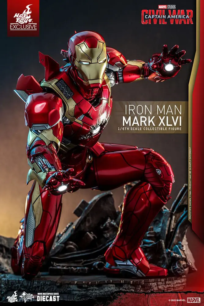 Iron Man Movie Masterpiece Diecast Actionfigur 1/6 Iron Man Mark XLVI 32 cm Produktfoto