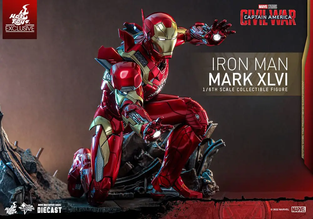 Iron Man Movie Masterpiece Diecast Actionfigur 1/6 Iron Man Mark XLVI 32 cm Produktfoto