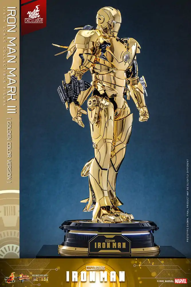 Iron Man Movie Masterpiece Diecast Actionfigur 1/6 Iron Man Mark III (Gold Color Version) Hot Toys Exclusive 33 cm Produktfoto