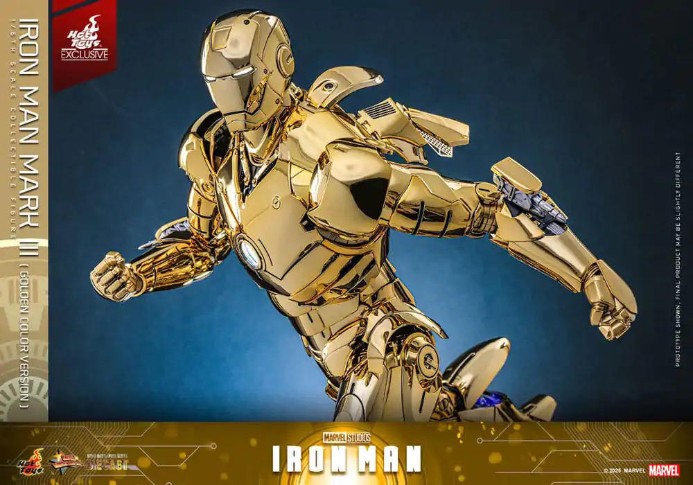 Iron Man Movie Masterpiece Diecast Actionfigur 1/6 Iron Man Mark III (Gold Color Version) Hot Toys Exclusive 33 cm Produktfoto