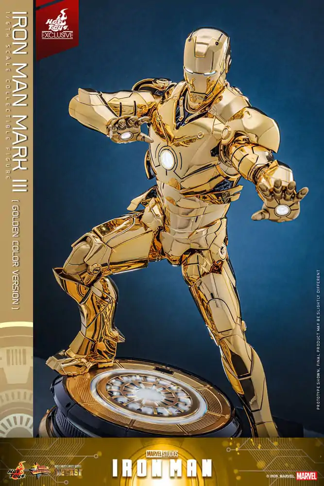 Iron Man Movie Masterpiece Diecast Actionfigur 1/6 Iron Man Mark III (Gold Color Version) Hot Toys Exclusive 33 cm Produktfoto
