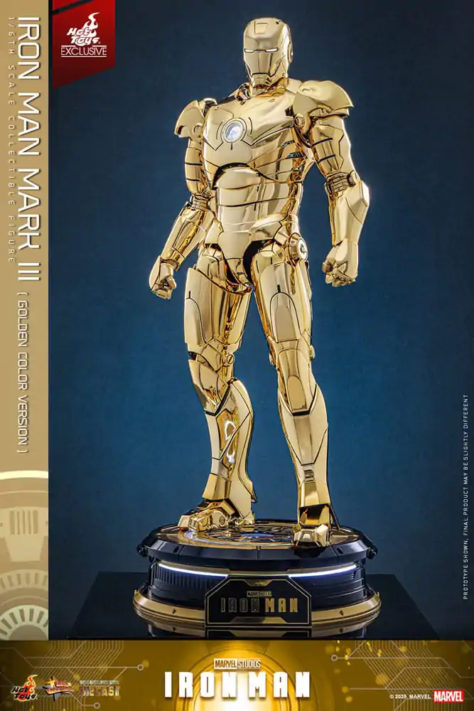 Iron Man Movie Masterpiece Diecast Actionfigur 1/6 Iron Man Mark III (Gold Color Version) Hot Toys Exclusive 33 cm Produktfoto