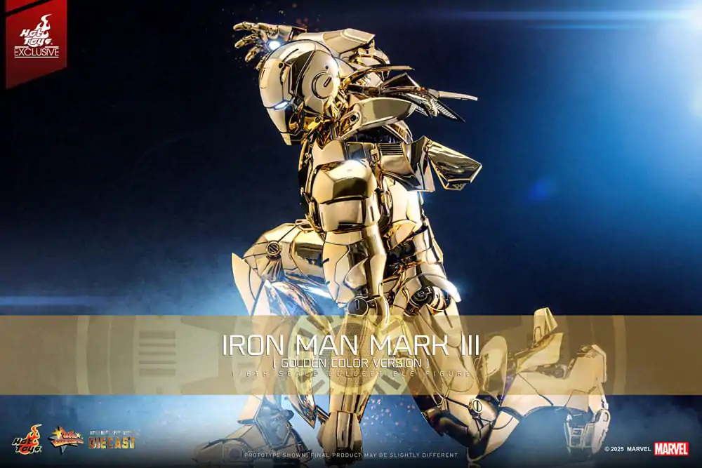 Iron Man Movie Masterpiece Diecast Actionfigur 1/6 Iron Man Mark III (Gold Color Version) Hot Toys Exclusive 33 cm Produktfoto