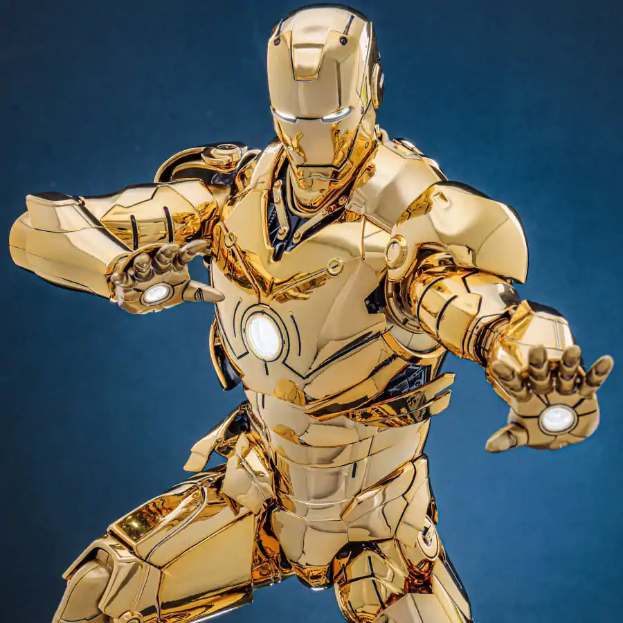 Iron Man Movie Masterpiece Diecast Actionfigur 1/6 Iron Man Mark III (Gold Color Version) Hot Toys Exclusive 33 cm Produktfoto