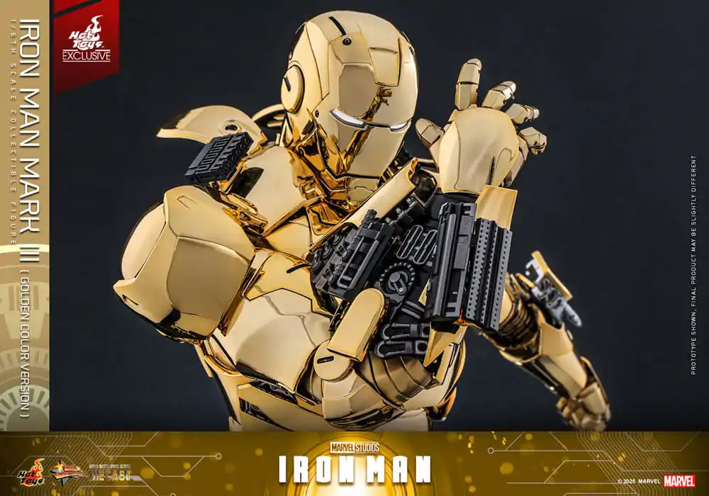 Iron Man Movie Masterpiece Diecast Actionfigur 1/6 Iron Man Mark III (Gold Color Version) Hot Toys Exclusive 33 cm Produktfoto