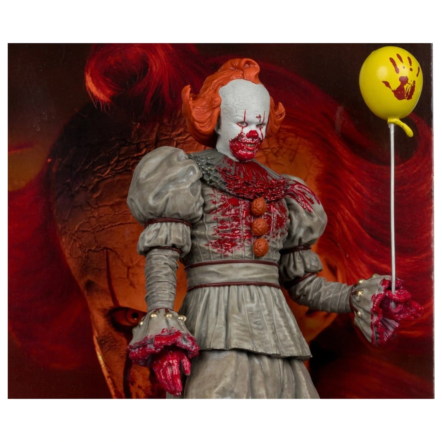 It Welcome to Derry Movie Maniacs Figur Pennywise (Bloody) 16 cm Produktfoto