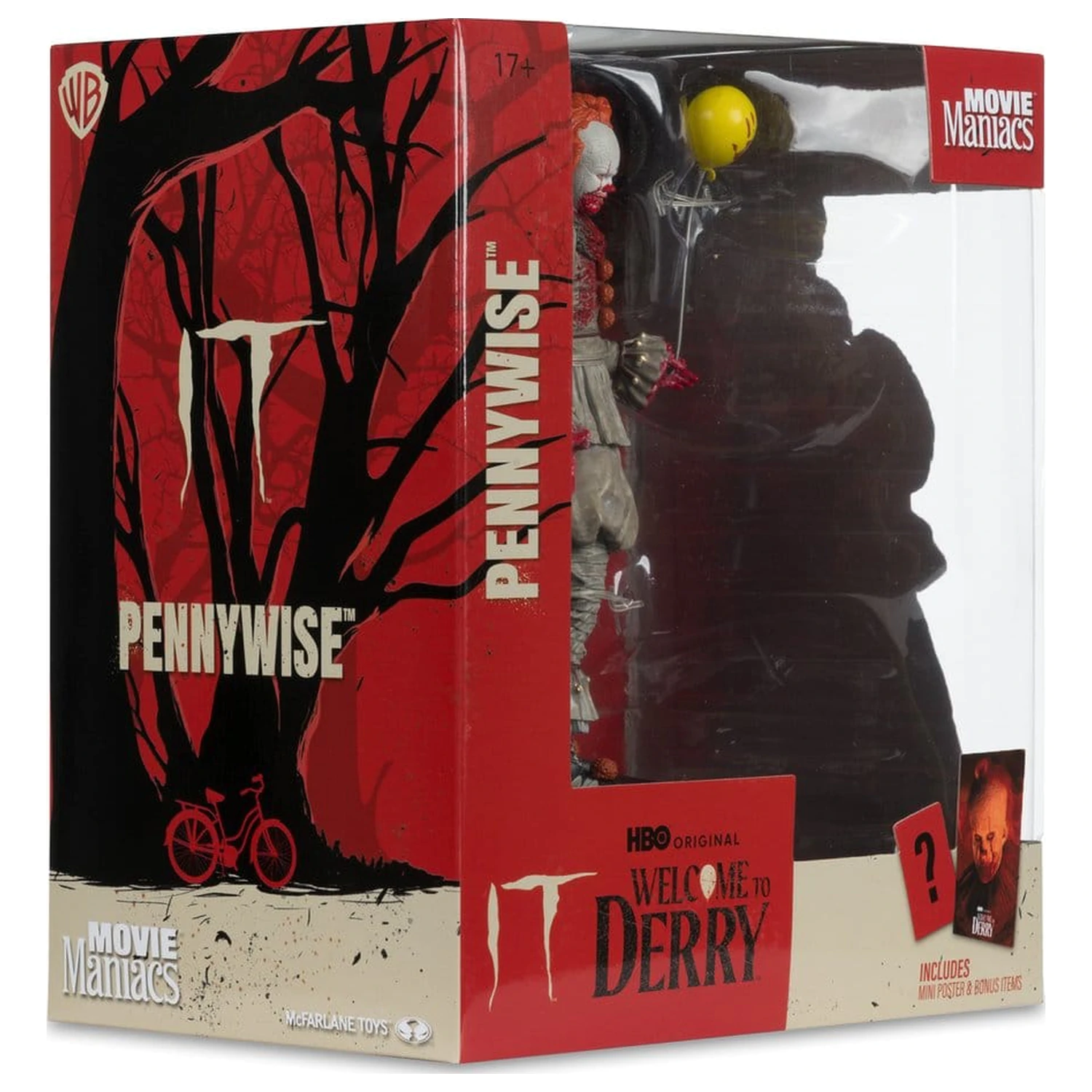 It Welcome to Derry Movie Maniacs Figur Pennywise (Bloody) 16 cm Produktfoto