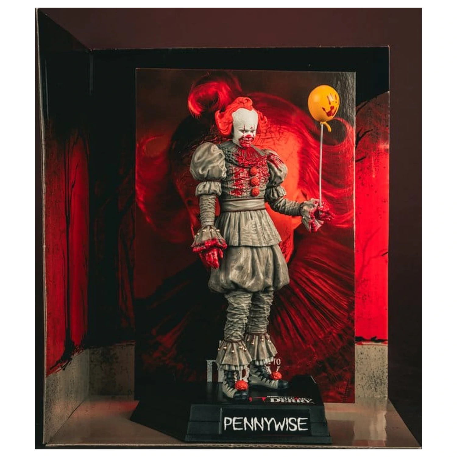 It Welcome to Derry Movie Maniacs Figur Pennywise (Bloody) 16 cm Produktfoto
