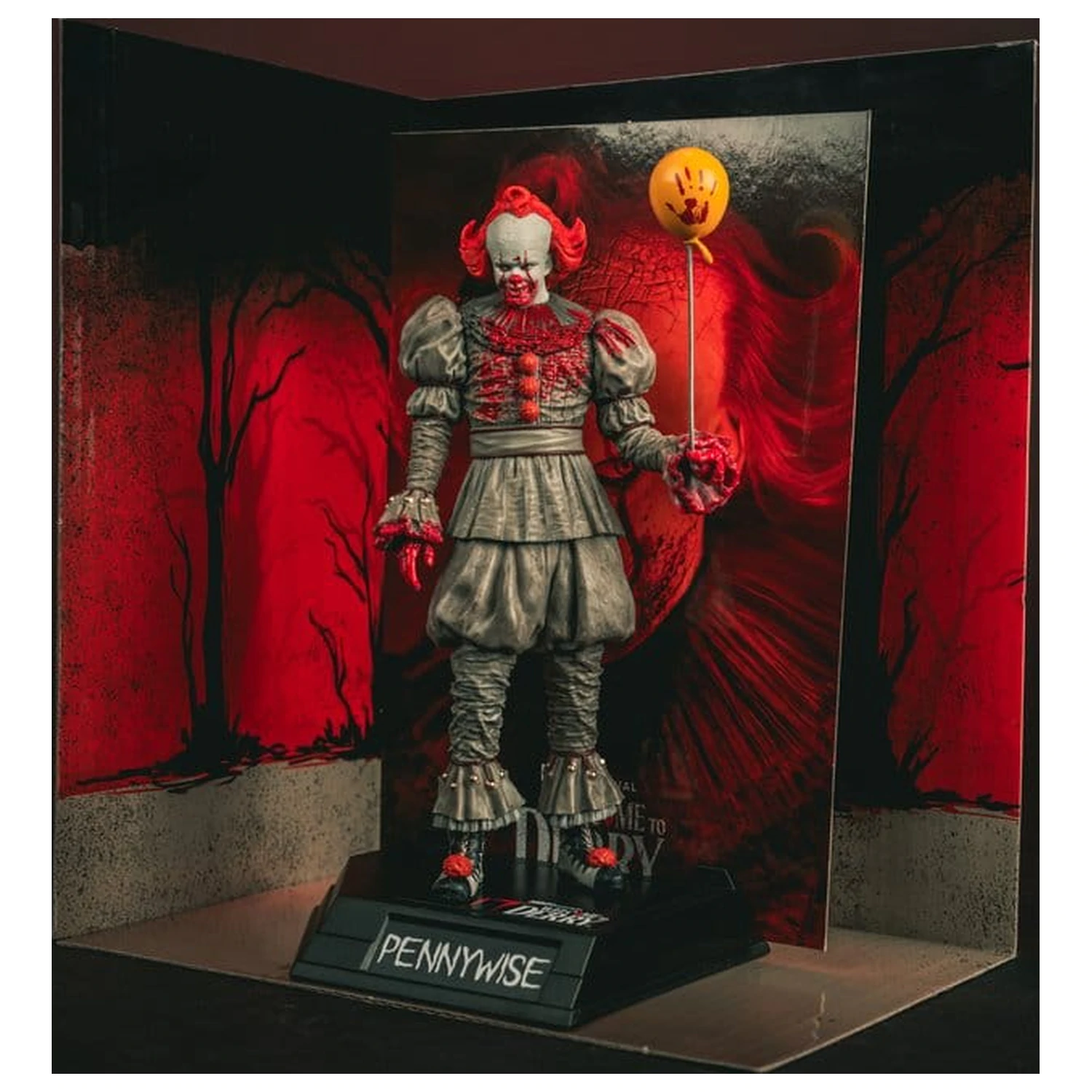 It Welcome to Derry Movie Maniacs Figur Pennywise (Bloody) 16 cm Produktfoto