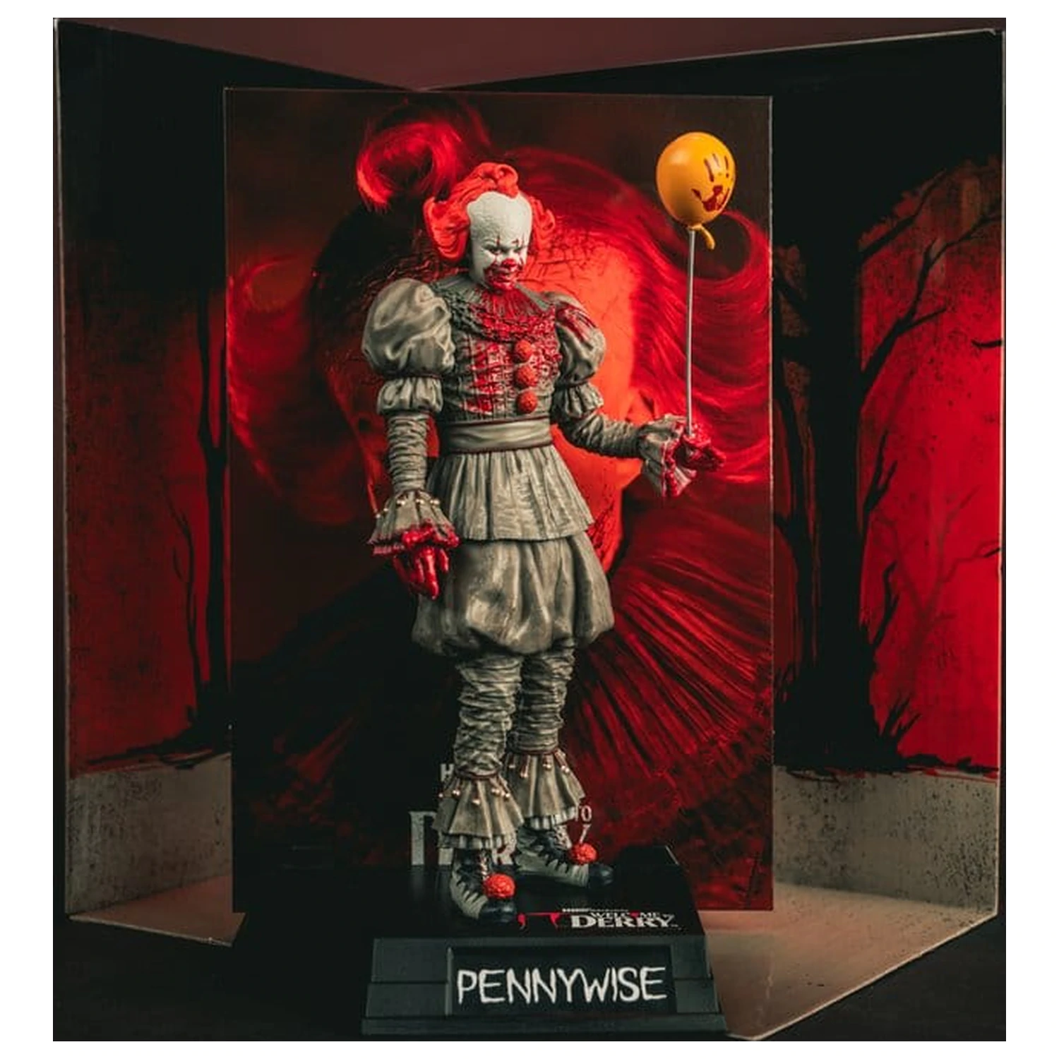 It Welcome to Derry Movie Maniacs Figur Pennywise (Bloody) 16 cm Produktfoto