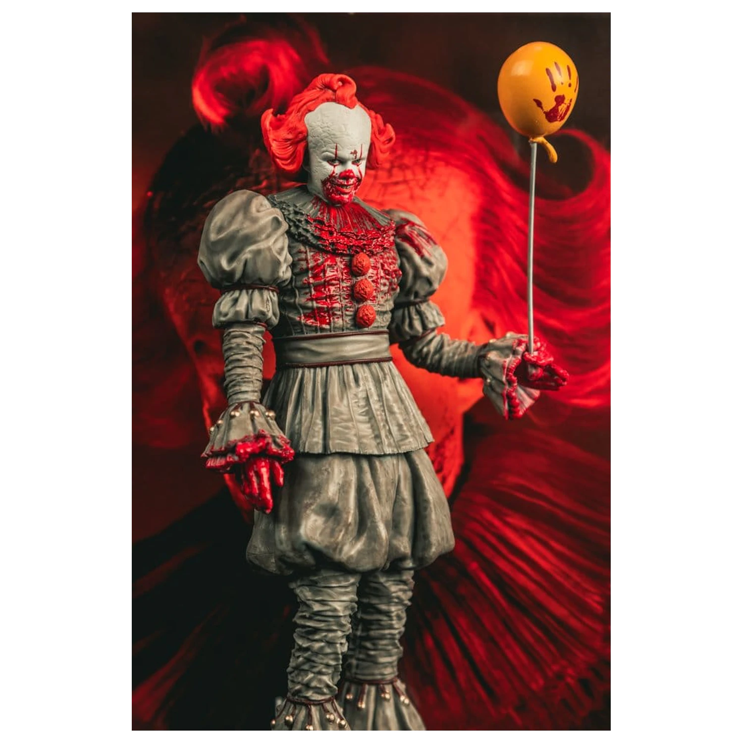 It Welcome to Derry Movie Maniacs Figur Pennywise (Bloody) 16 cm Produktfoto