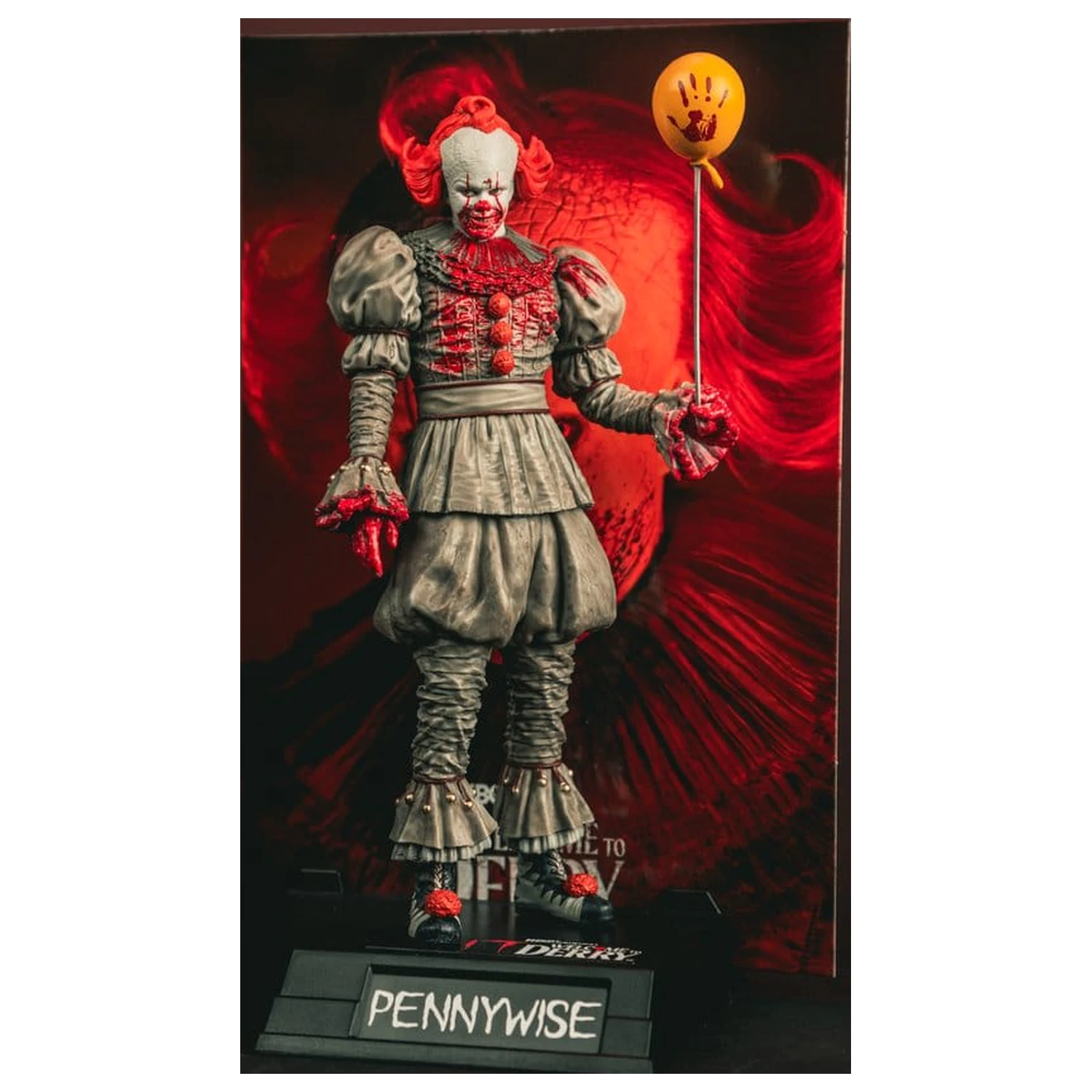 It Welcome to Derry Movie Maniacs Figur Pennywise (Bloody) 16 cm Produktfoto