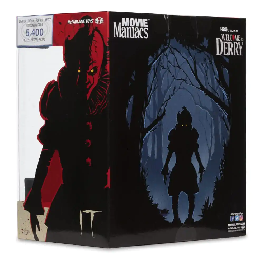 It: Welcome to Derry Movie Maniacs PVC Figur Pennywise (Flashback) (Gold Label) 16 cm Produktfoto