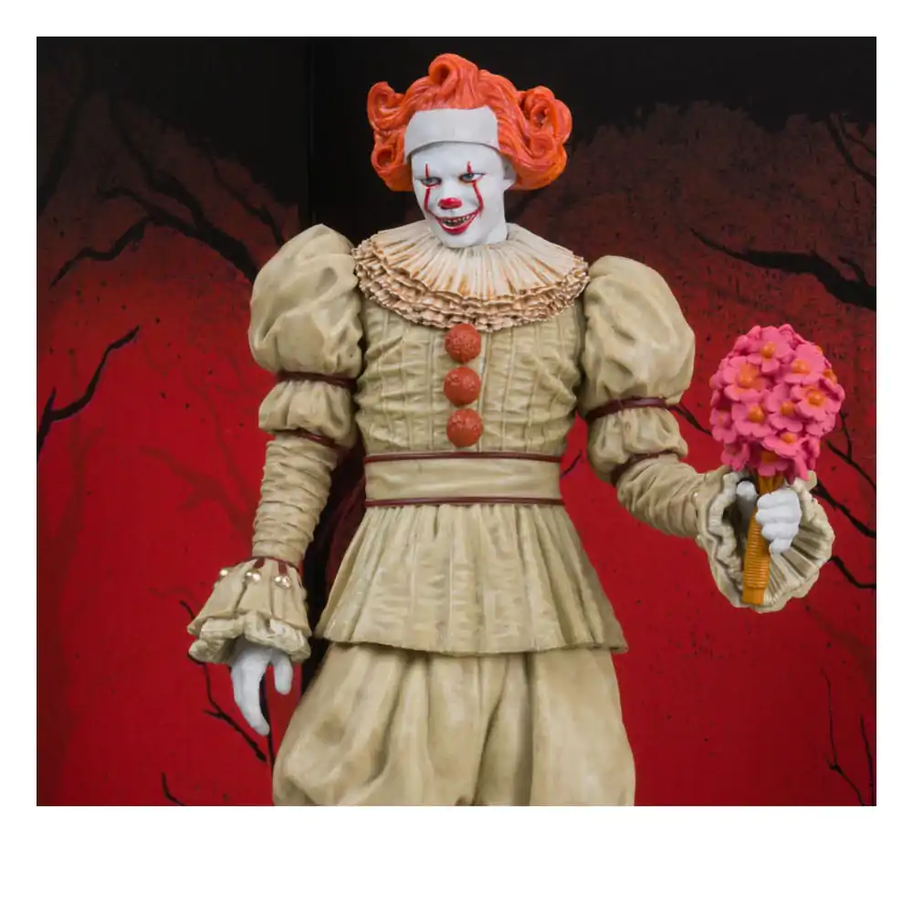 It: Welcome to Derry Movie Maniacs PVC Figur Pennywise (Flashback) (Gold Label) 16 cm Produktfoto