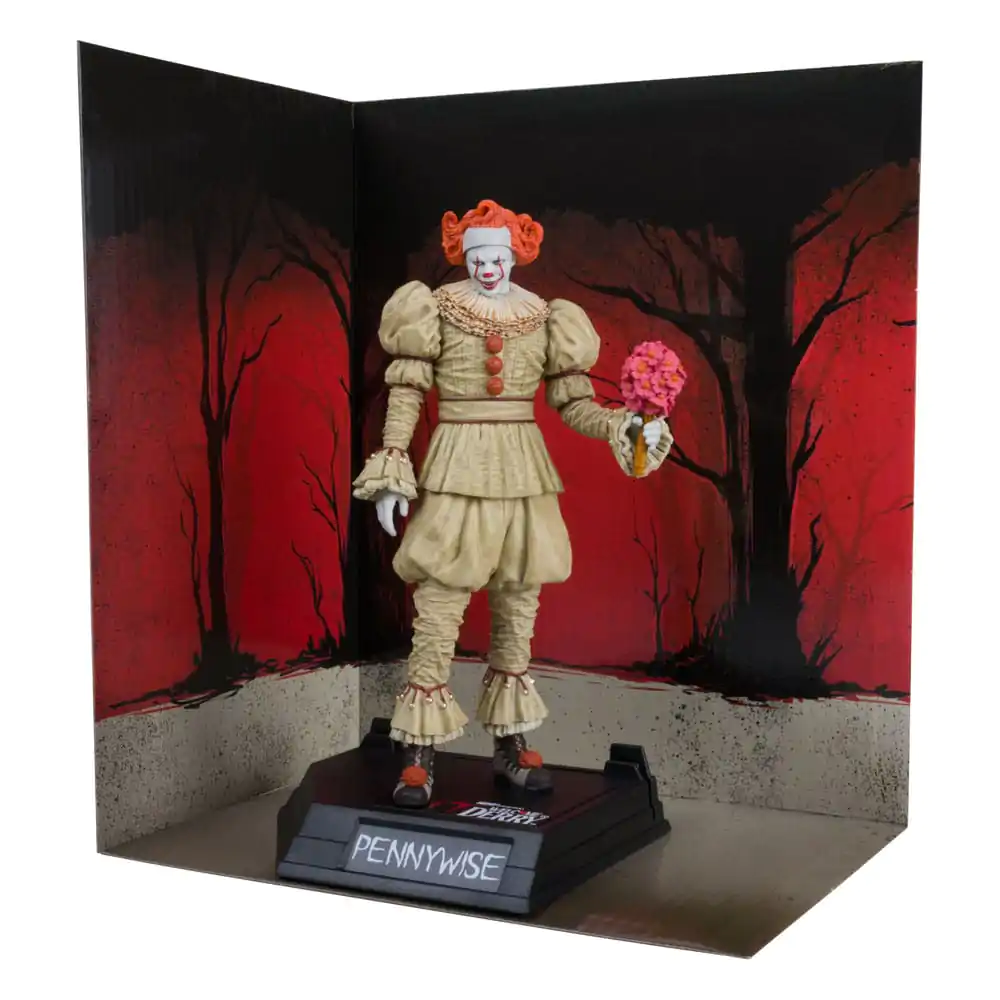 It: Welcome to Derry Movie Maniacs PVC Figur Pennywise (Flashback) (Gold Label) 16 cm Produktfoto