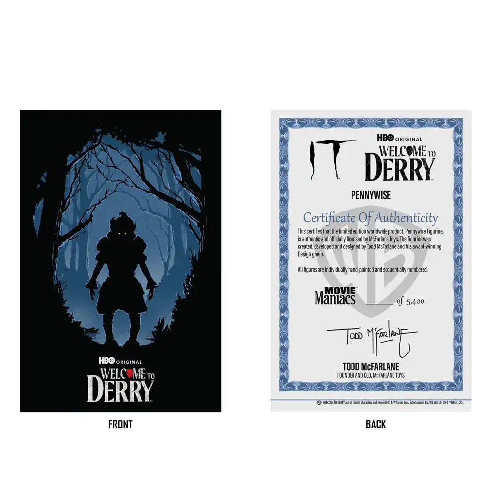 It: Welcome to Derry Movie Maniacs PVC Figur Pennywise (Flashback) (Gold Label) 16 cm Produktfoto