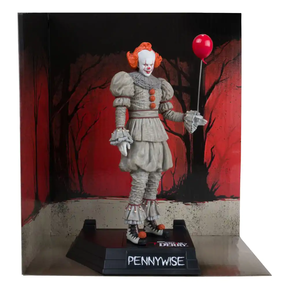 It: Welcome to Derry Movie Maniacs PVC Figur Pennywise (Gold Label) 16 cm Produktfoto