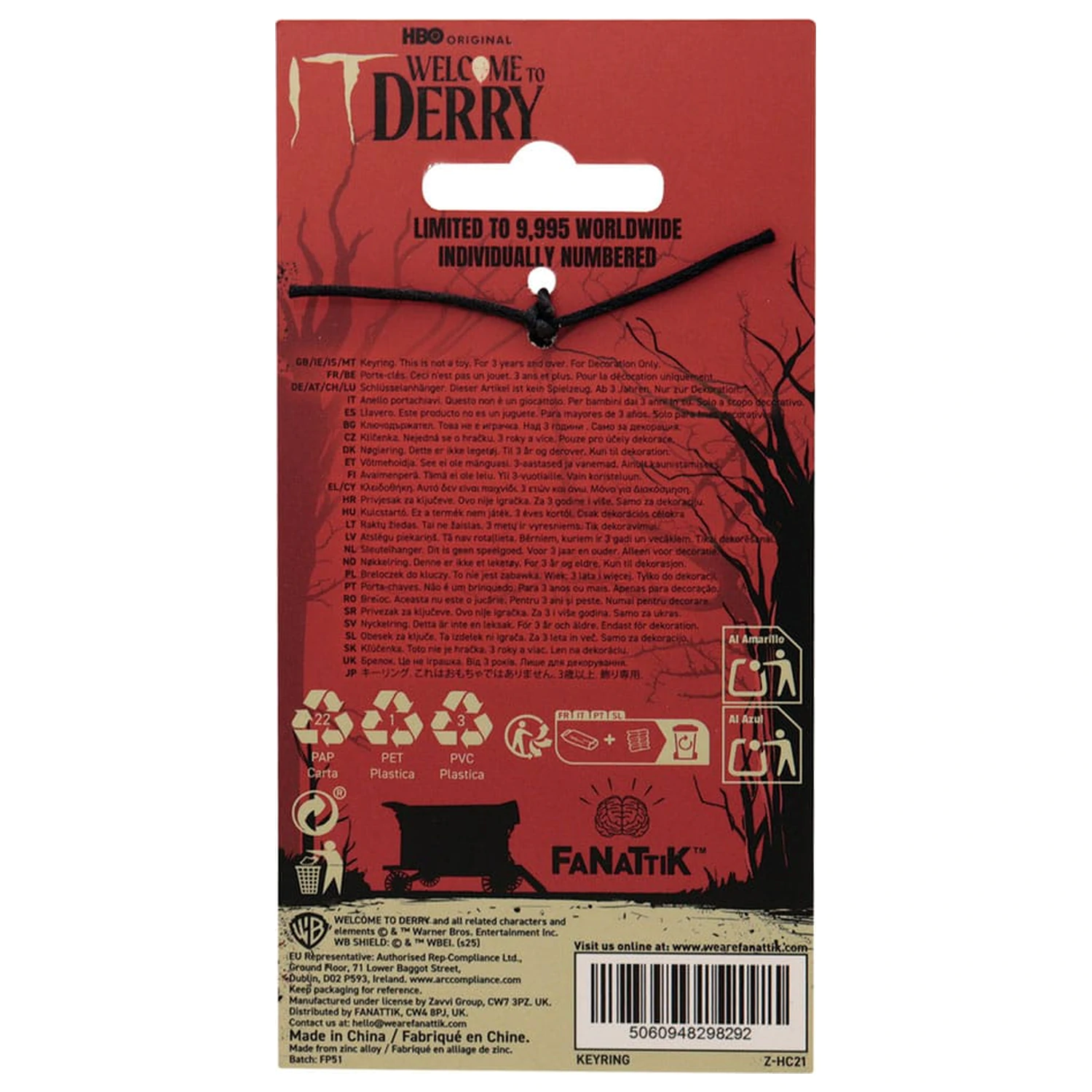 Es Schlüsselanhänger Welcome to Derry The Losers Limited Edition Produktfoto