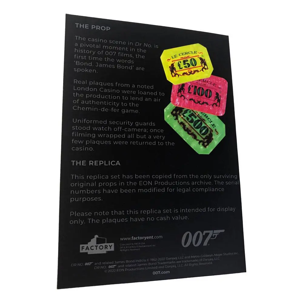 James Bond Replik 1/1 Dr. No Casino Plaketten Limited Edition termékfotó