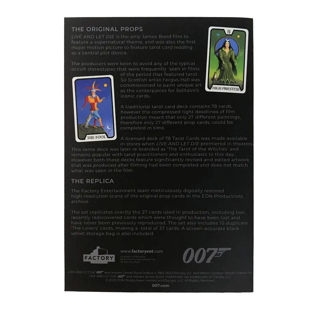 James Bond Replik 1/1 Tarot-Karten Limited Edition termékfotó