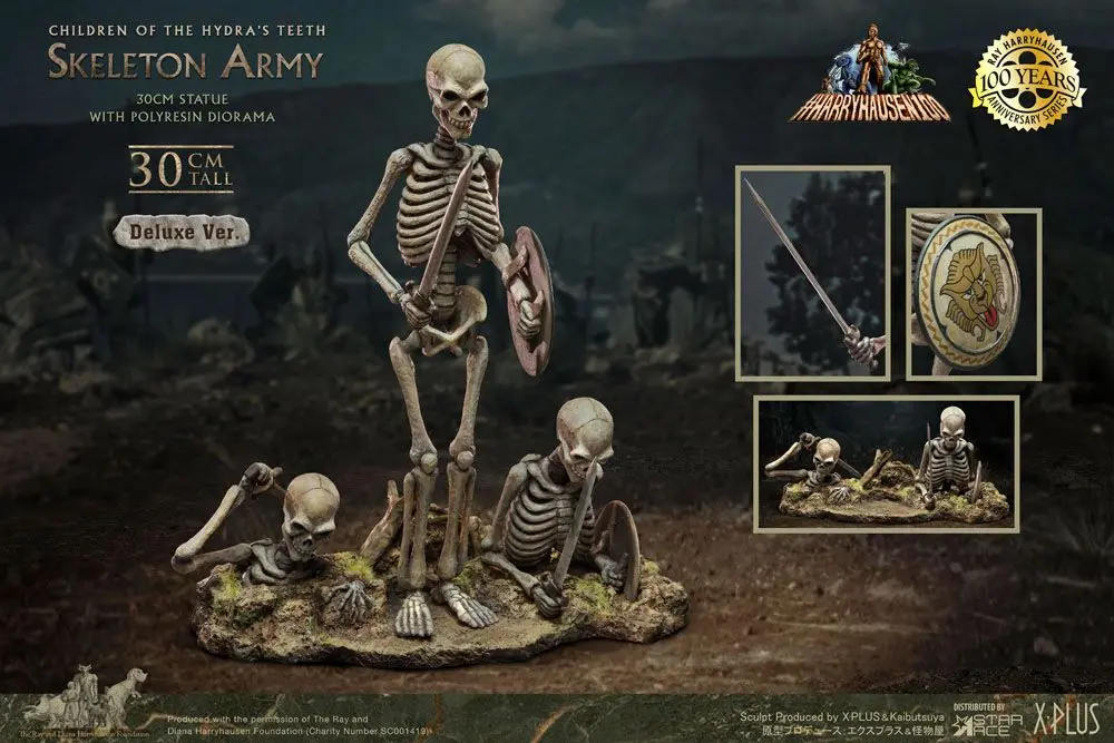 Jason and the Argonauts Gigantic Soft Vinyl Statue Ray Harryhausens Skeleton Army (Children of the Hydra's Teeth) Deluxe Version 32 cm Produktfoto