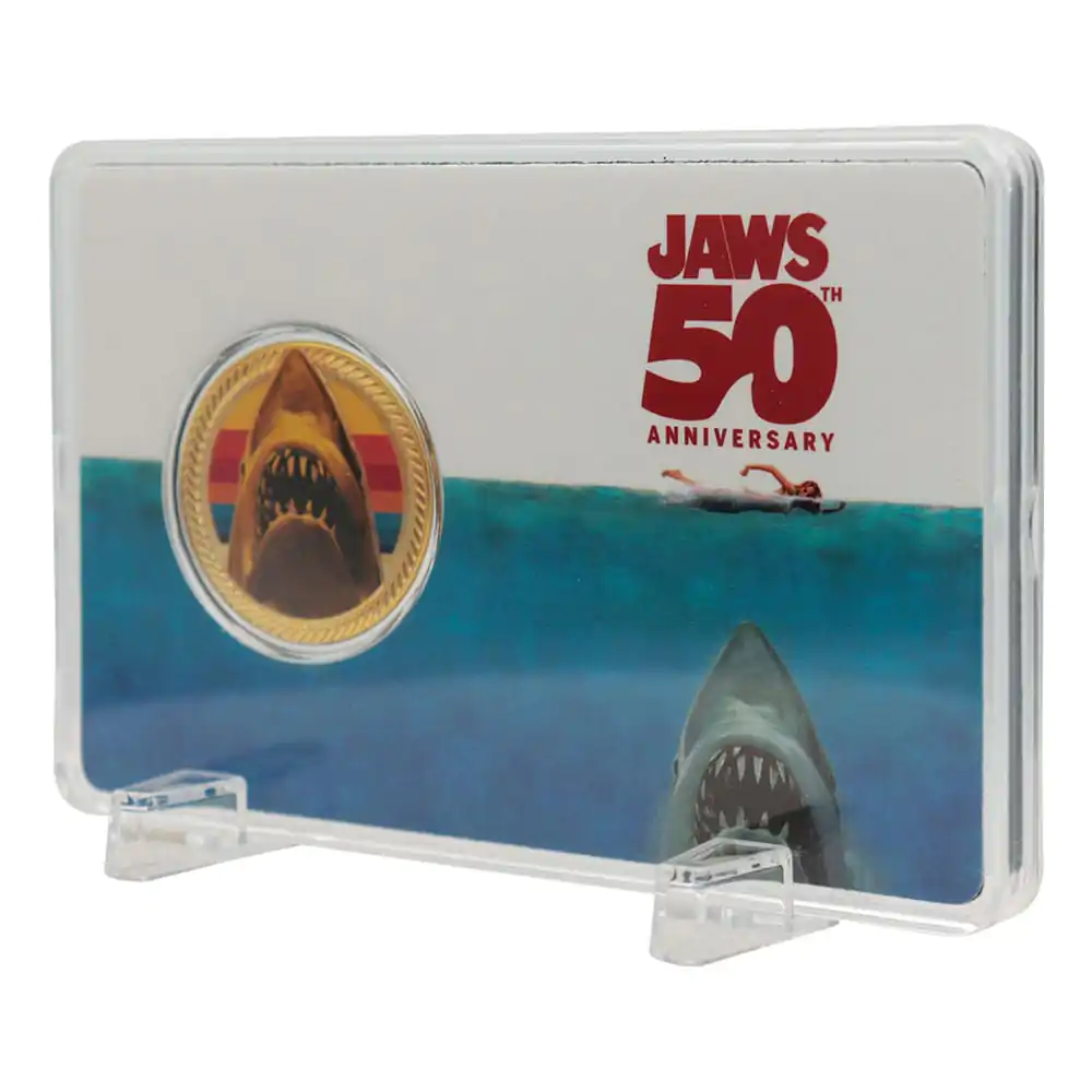 Jaws Collectable Münze 50. Jahrestag 24k Vergoldet Limited Edition Produktfoto