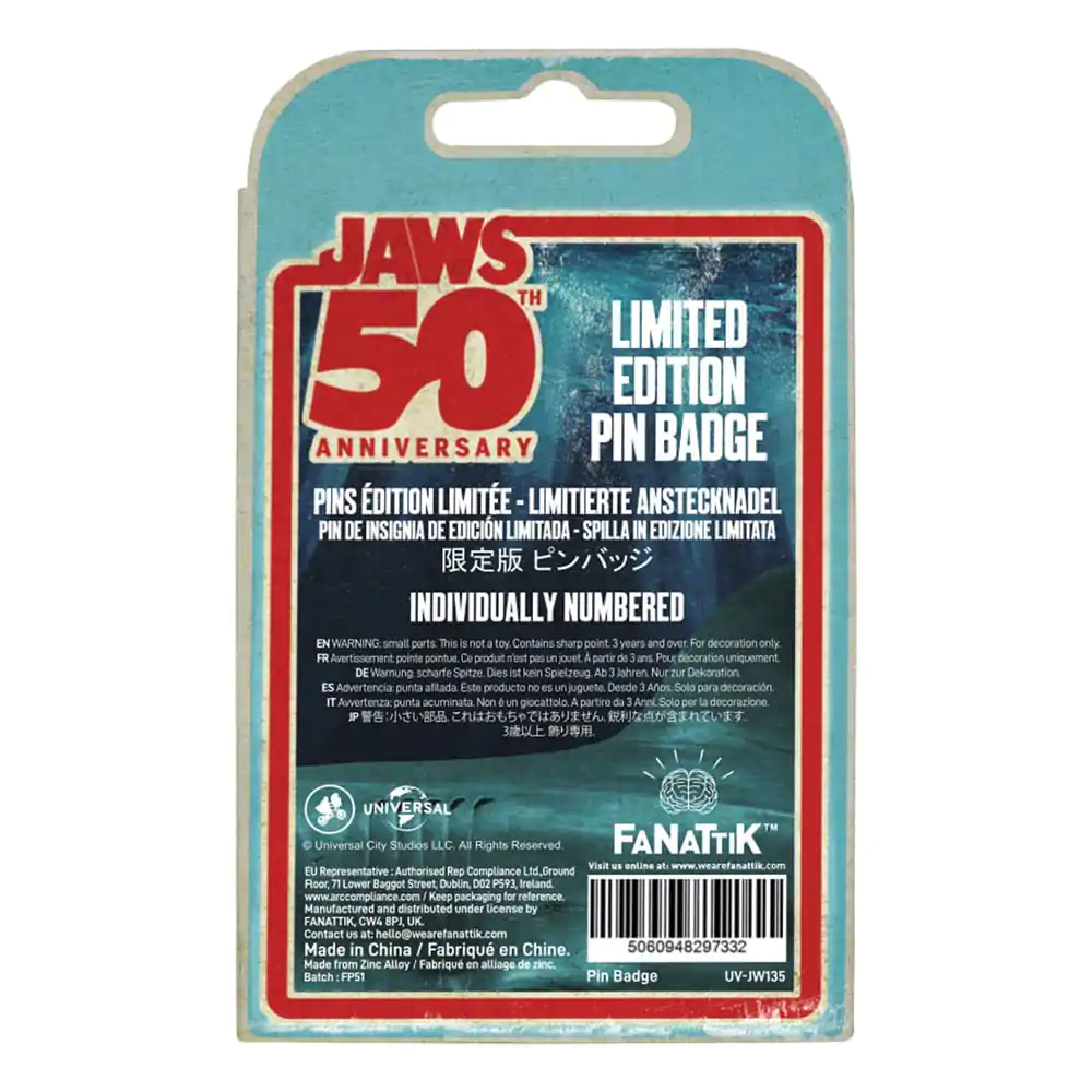 Jaws Pin Anstecker 50. Jahrestag Ship in Bottle Produktfoto