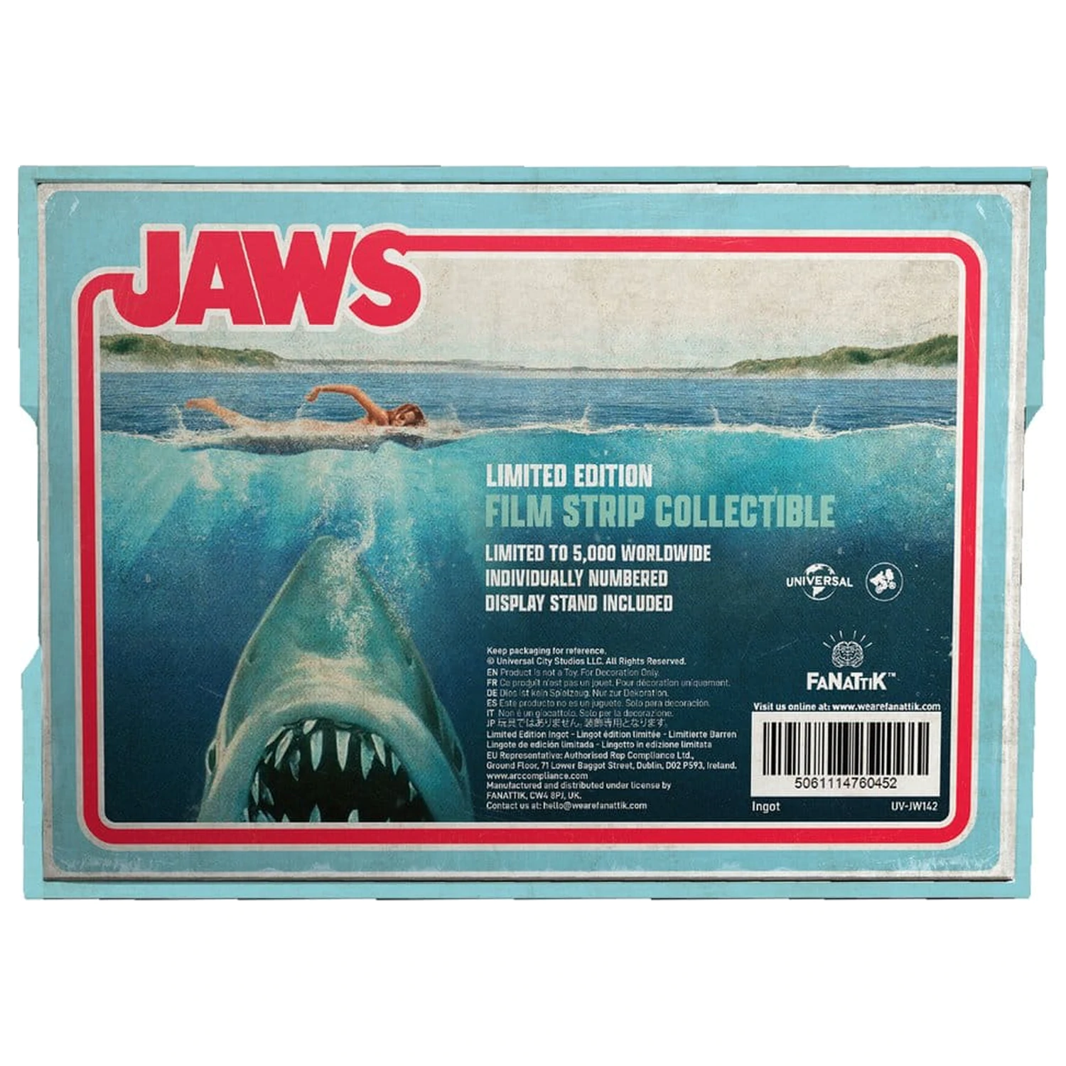 Jaws Barren Metall Filmstreifen Sammlerstück Limitierte Edition Produktfoto