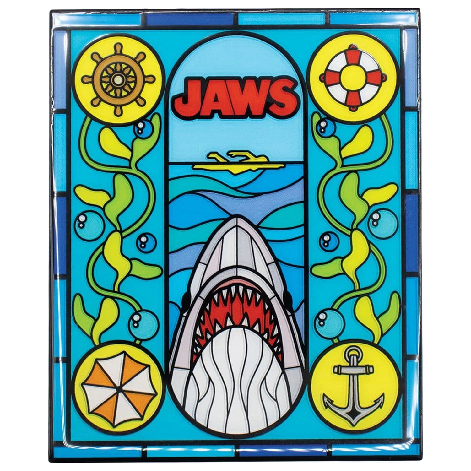 Jaws Barren im Buntglas-Stil Limited Edition Produktfoto