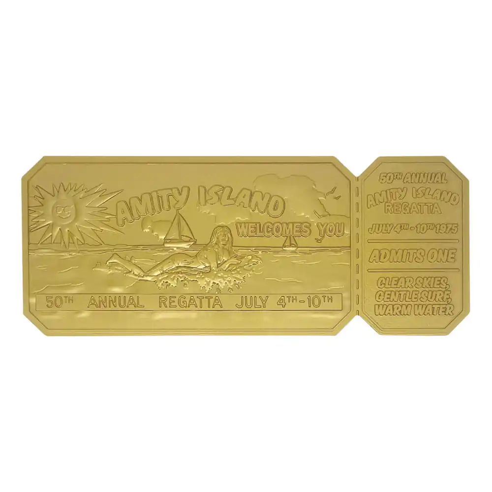 Jaws Replica 1/1 50. Jahrestag Regatta Ticket 24k Vergoldet Produktfoto