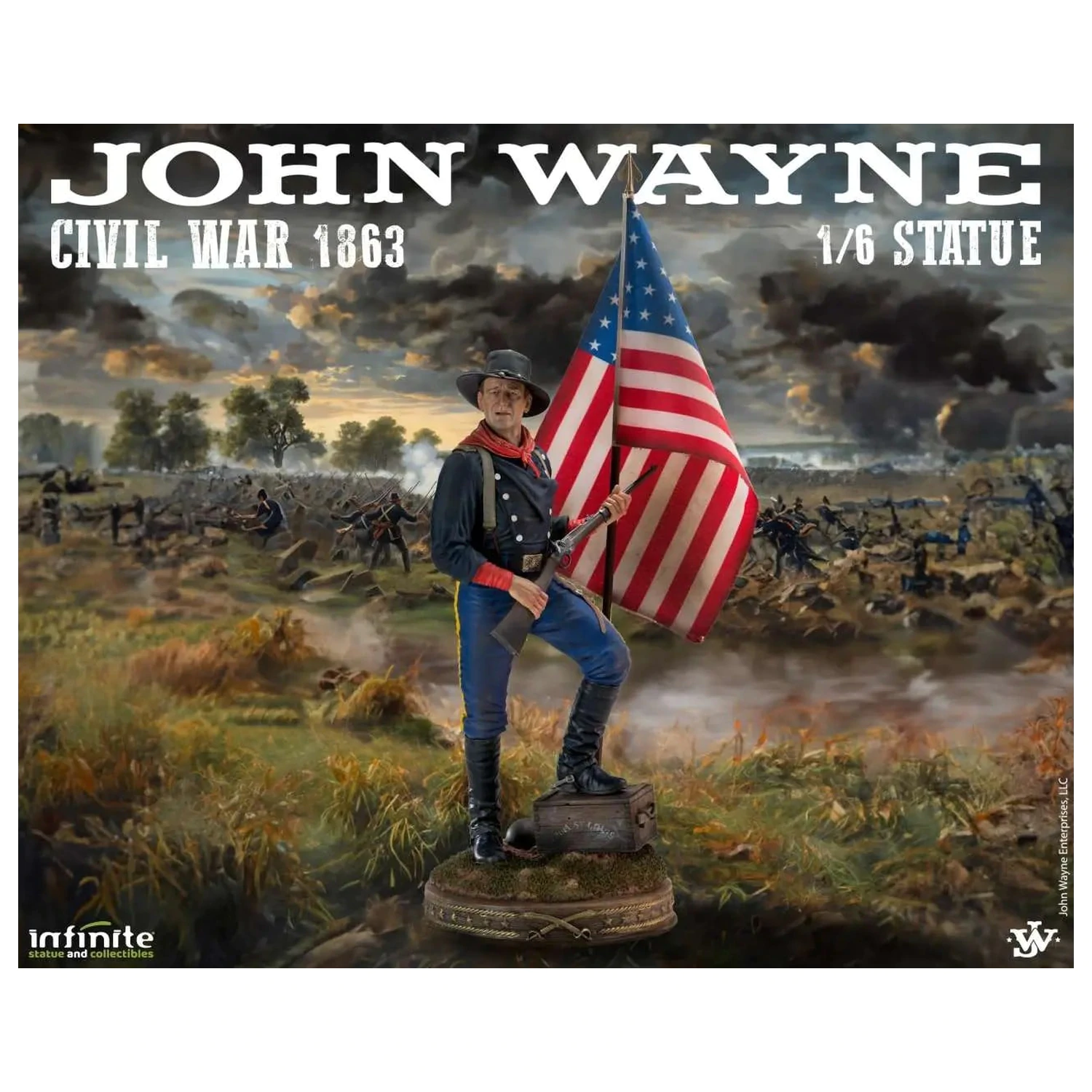 John Wayne Civil War 1863 Statue im Maßstab 1/6 48cm Produktfoto