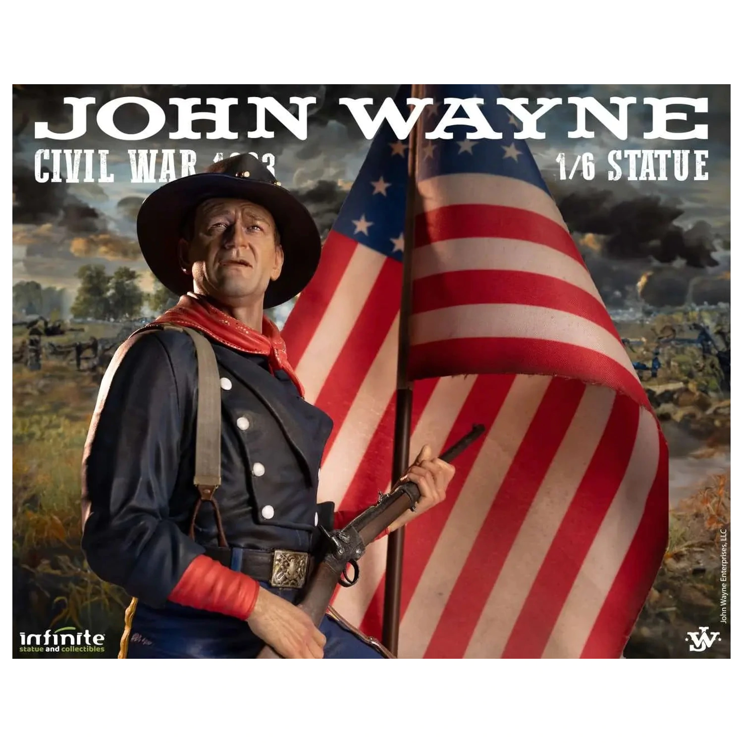 John Wayne Civil War 1863 Statue im Maßstab 1/6 48cm Produktfoto