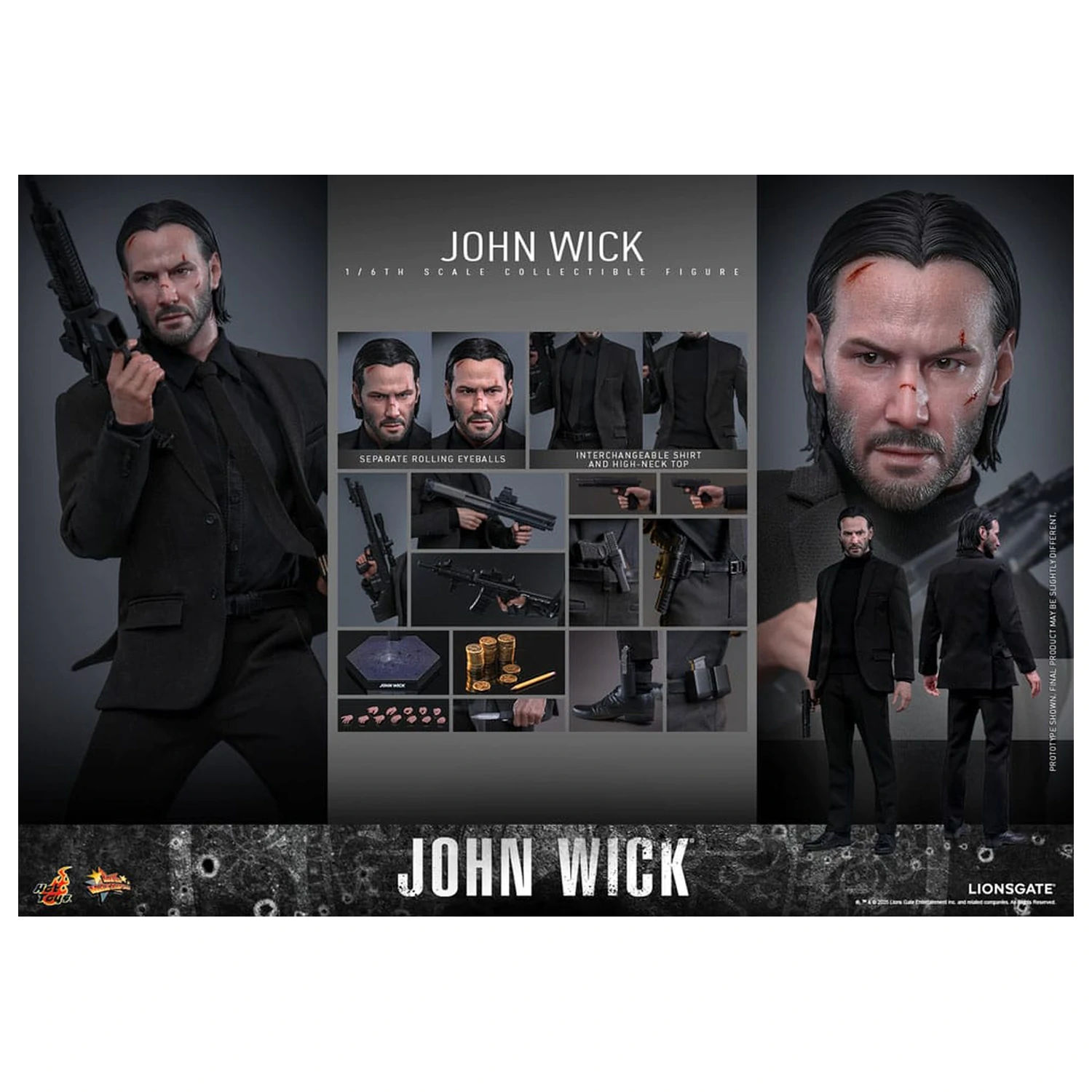John Wick Film Meisterstück Action-Figur 1/6 John Wick 31 cm Produktfoto