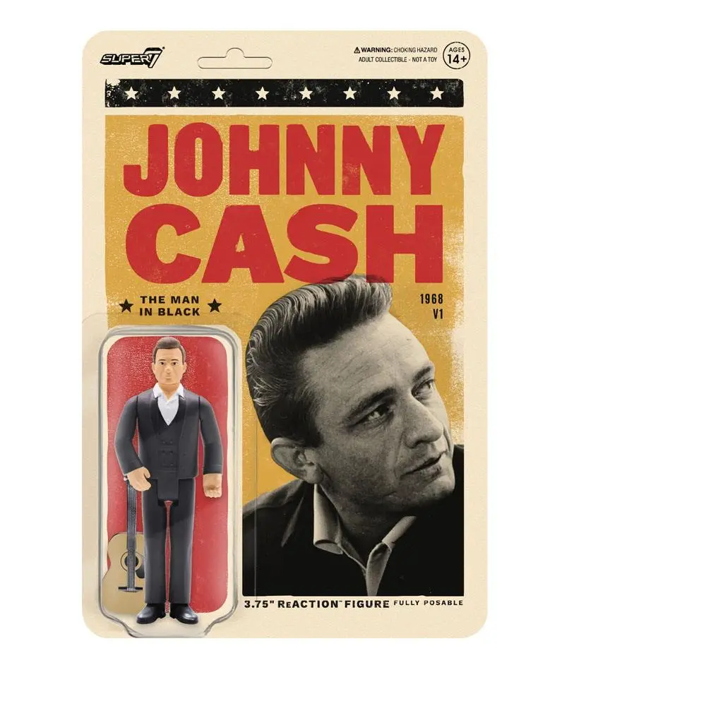 Johnny Cash ReAction Actionfigur The Man In Black 10 cm Produktfoto