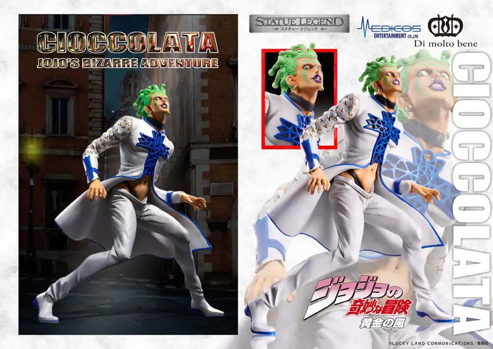 JoJo's Bizarre Adventure Part 5 Golden Wind Statue Legend PVC Statue Cioccolata 17 cm termékfotó