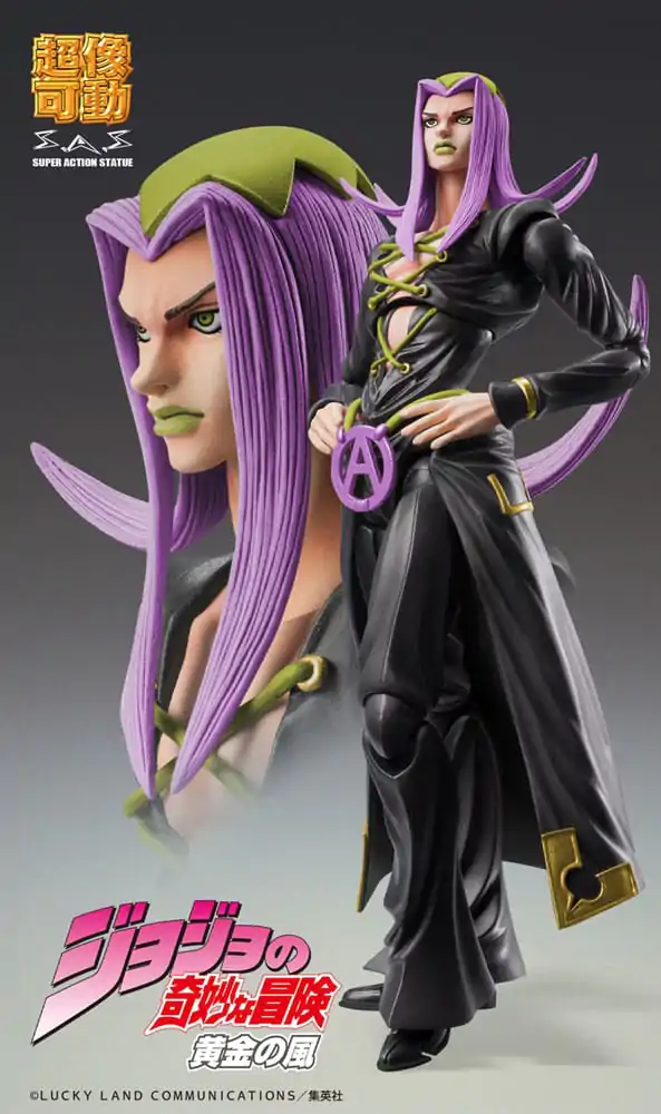 JoJo's Bizarre Adventure Part 5 Super Action Actionfigur Chozokado Leone Abbacchio Black Ver. 16 cm Produktfoto