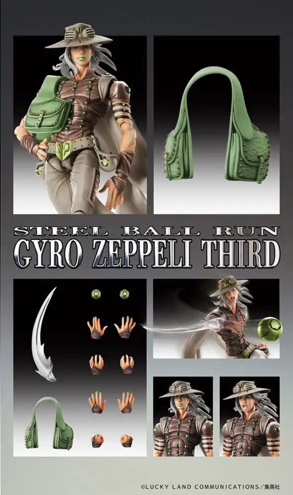JoJo's Bizarre Adventure Part7 Steel Ball Run Super Action Action Figur Chozokado Johnny Joestar Second 15 cm Produktfoto